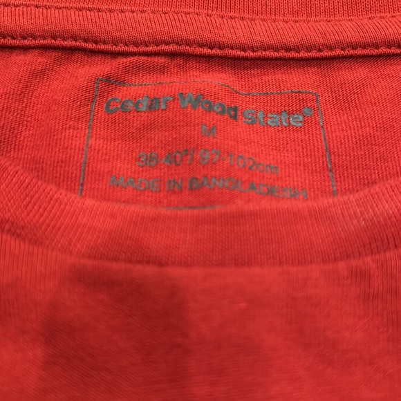 Cedar Wood State Short Sleeve Mens Casual Tee - Picture 3 of 4